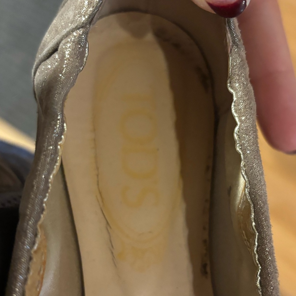 Tod's Silver Metallic Loafers - Picture 3 of 4